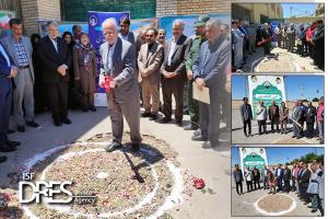 کلنگ ساخت دو مدرسه ۳ کلاسه در روستاهای نکوآباد و قورتان اصفهان به زمین زده شد