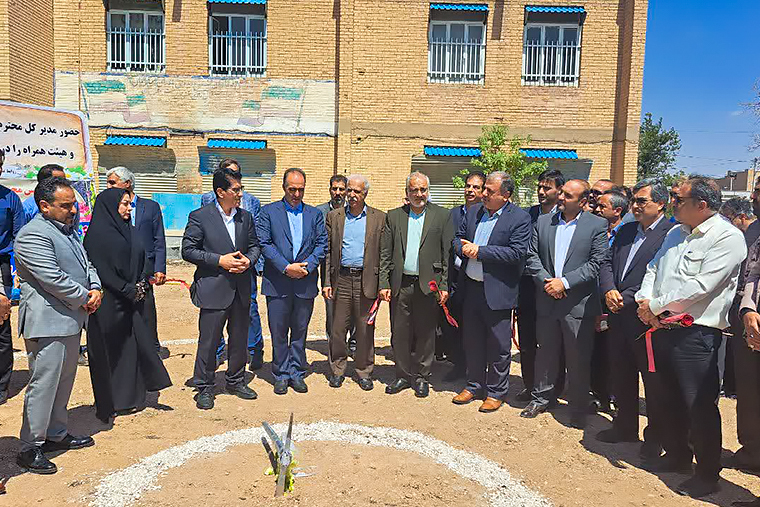 780 14030523 1 کلنگ زنی مدرسه دکتر قدیری میمه